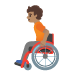 🧑🏽‍🦽 person in manual wheelchair: medium skin tone display on Google